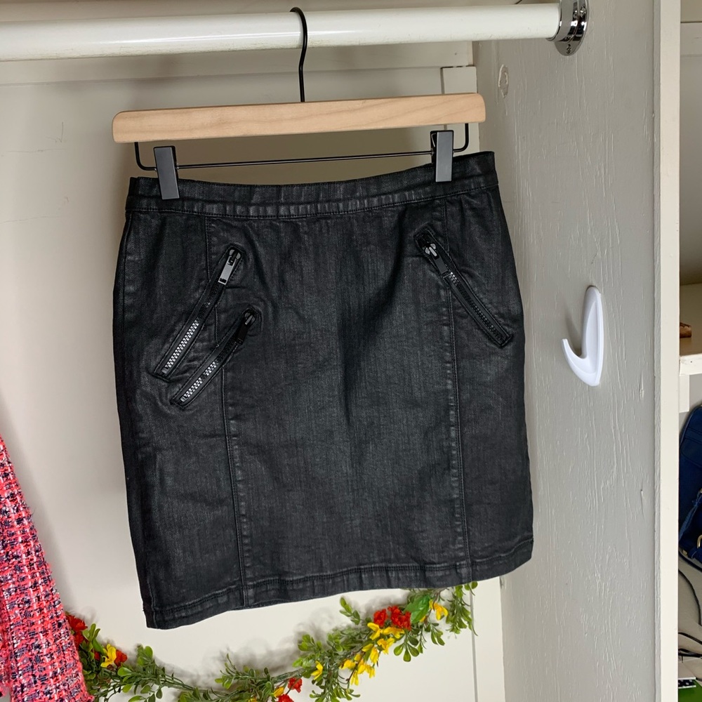 SOLD❌HP⚡️Calvin Klein Black Denim Mini Skirt